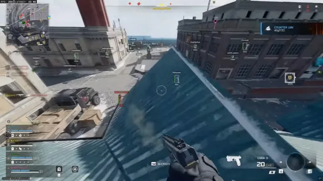 Warzone multi-target ESP overview on rooftops